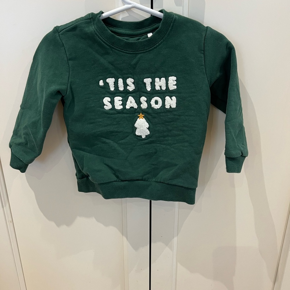 Petit Lem Green Kids Tis the season Sweatshirt 12m